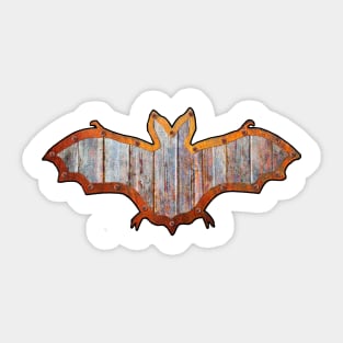 Pink Barn Board Halloween Bat Decoration In A Retro Style Sticker